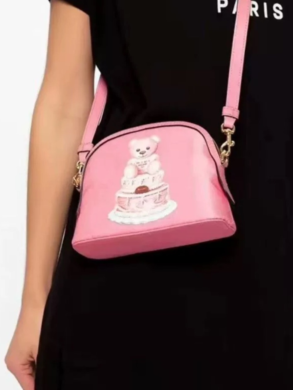 Moschino Pink Teddy Bear Crossbody Bag